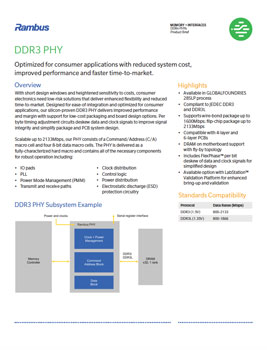 Download the Rambus DDR3 PHY Product Brief