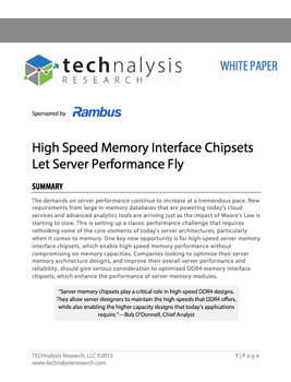 Download the High Speed Memory Interface Chipsets Let Server Performance Fly white paper