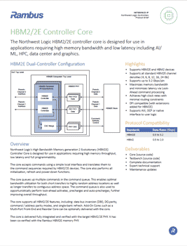 HBM2 Controller Product Brief Cover