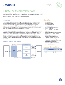 Download the Rambus HBM2E Interface Product Brief