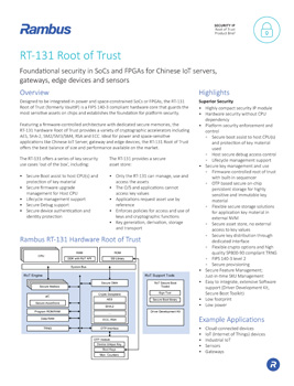 Root of Trust RT-131 Product Brief