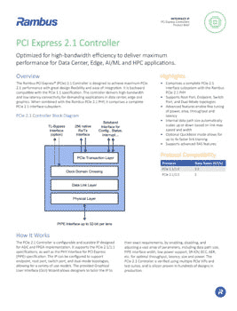PCIe 2.1 Controller Product Brief