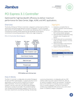 PCIe 3.1 Controller Product Brief