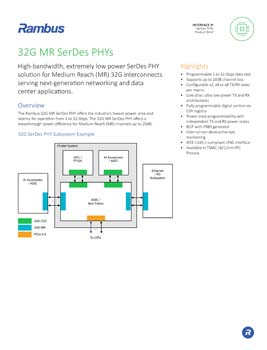 Download the 32G MR SerDes PHY Product Brief 