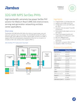 Download the 32G MR MPS PHY Product Brief 