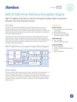 Download the Inline Memory Encryption (IME) Engine Product Brief