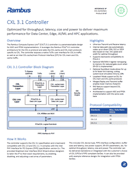 CXL 3.1 Controller Product Brief