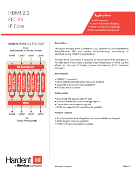 Fill out the form to receive your copy of the HDMI 2.1 FEC RX product brief