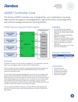 Download the GDDR7 Controller Product Brief